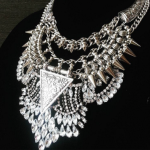 Silver statement necklace
