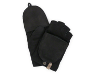 Leather cutoff gloves