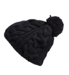 Black Beanie with Pom