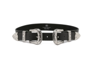 B-Low Belt, Black and Silver Belt