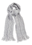 Knit Scarf, Rella Scarf, Knit grey scarf, winter knit