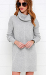 Grey Sweater Dress, Grey Long sweater