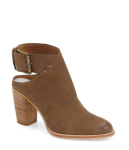 Olive Jacklyn Bootie, Open Heel Bootie, Nobuck Bootie