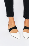 Asos black and white flats, ASOS LOGICAL Elastic Detail Point, black and white flats