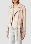 Nude Pink Leather Jacket, All Saints Nude Leather Jacket