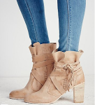 Free People ankle leather bootie, Free People Nude pink bootie