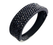 Black Crystals Bracelet, Black Rhinestone Bracelet