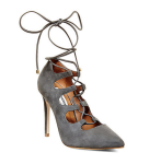 Grey Lace Up Keenton Pump