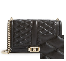 Rebecca Minkoff Black and Gold Love Crossbody