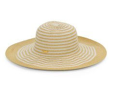White Stripe Straw Hat