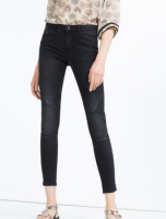 Zara Mid Rise Biker Jeans