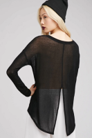 Sheer Split Back Top