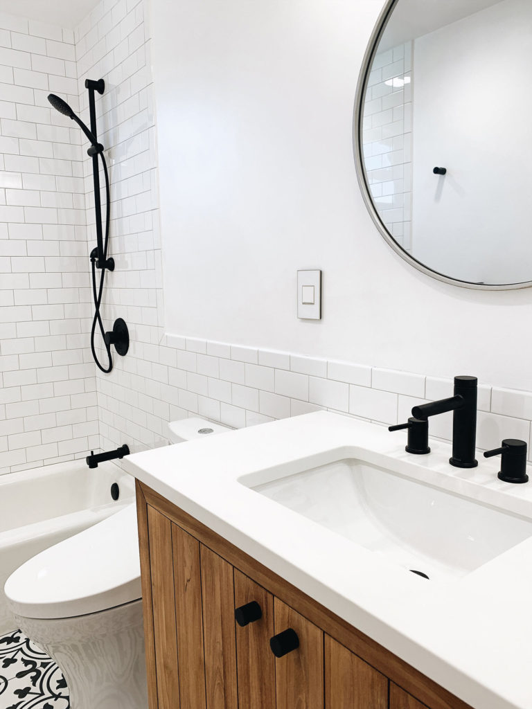 Adelina Perrin of The Charming Olive Wayfair After bathroom closeup details